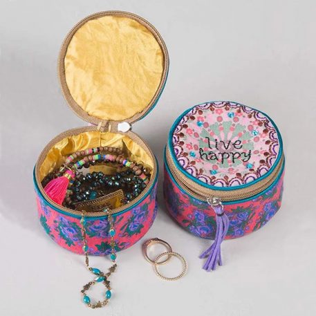 embroidered jewellery round