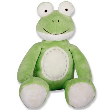 soft green frog toy